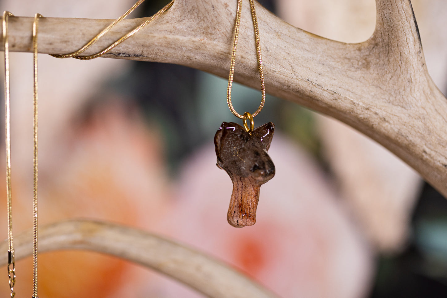 1990's Elfin Saddle Mushroom Necklace