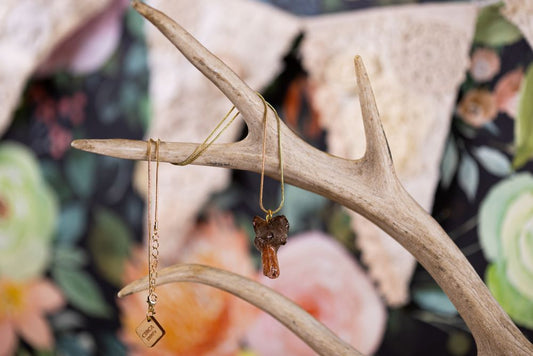 1990's Elfin Saddle Mushroom Necklace