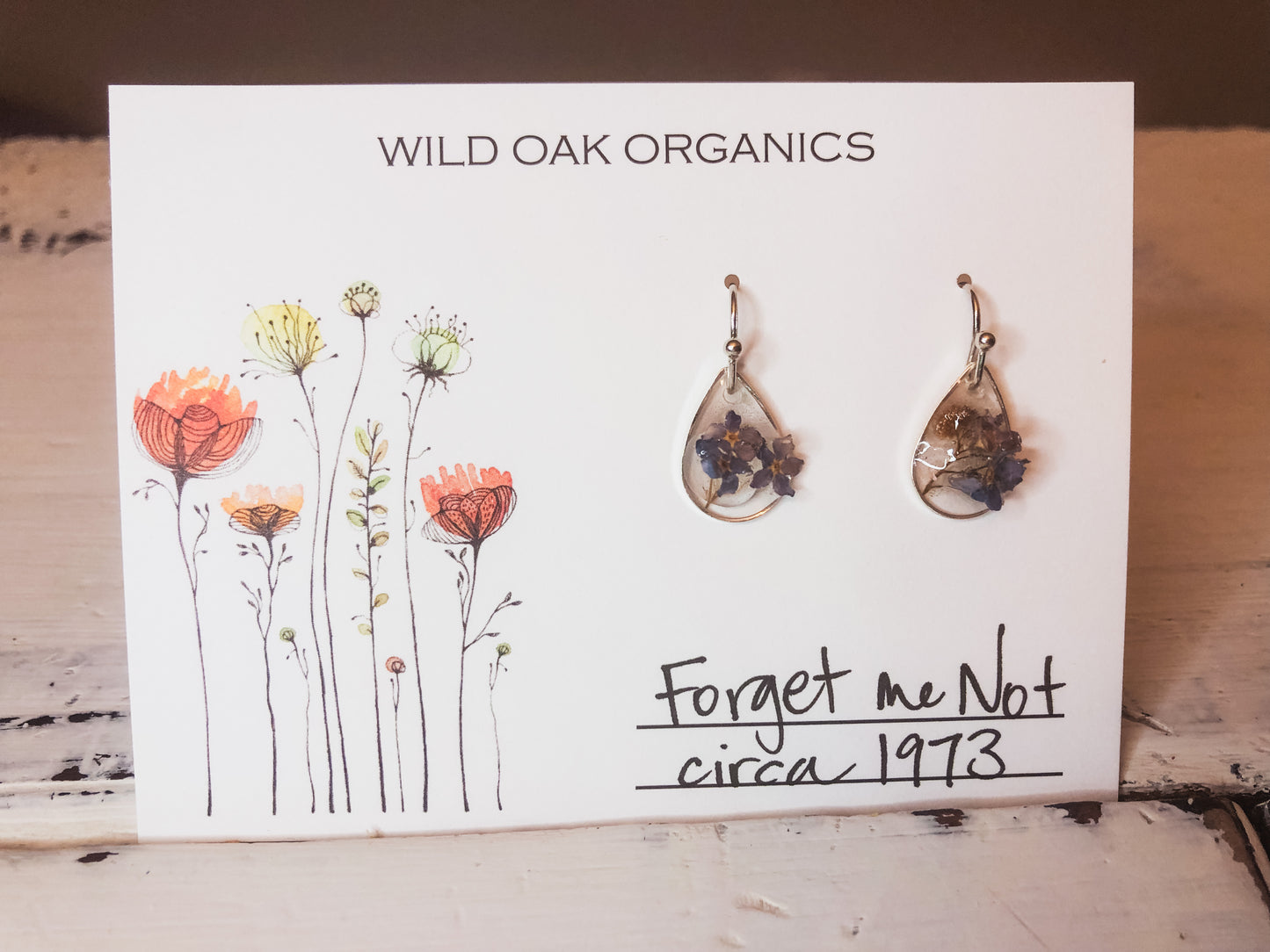 1973 Forget me Not Earrings