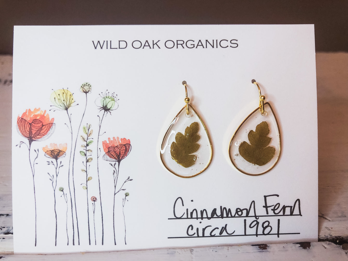 1981 Cinnamon Fern Earrings